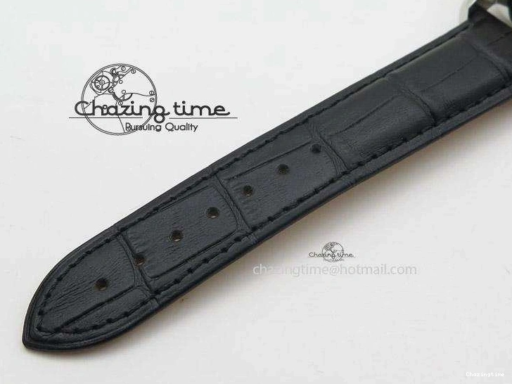 0517 Trendsetting Speedmaster ’57 SS Chrono AXF Best Edition RG Bezel Black Dial on Black Leather Strap A 8283